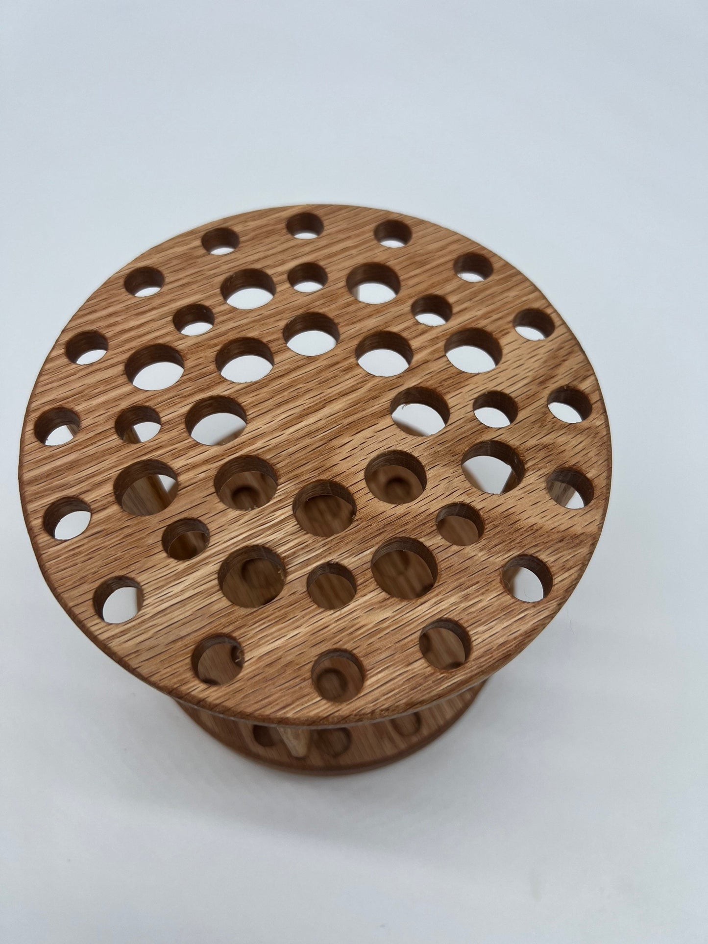 Rotating paint brush holder for big and small brushes, handmade paintbrush holder